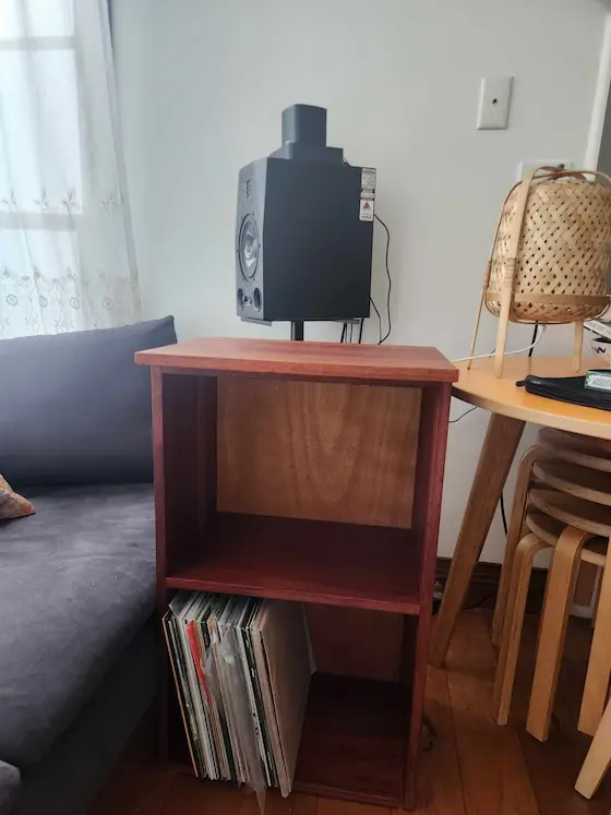 Turntable stand in living room